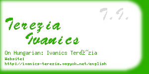 terezia ivanics business card